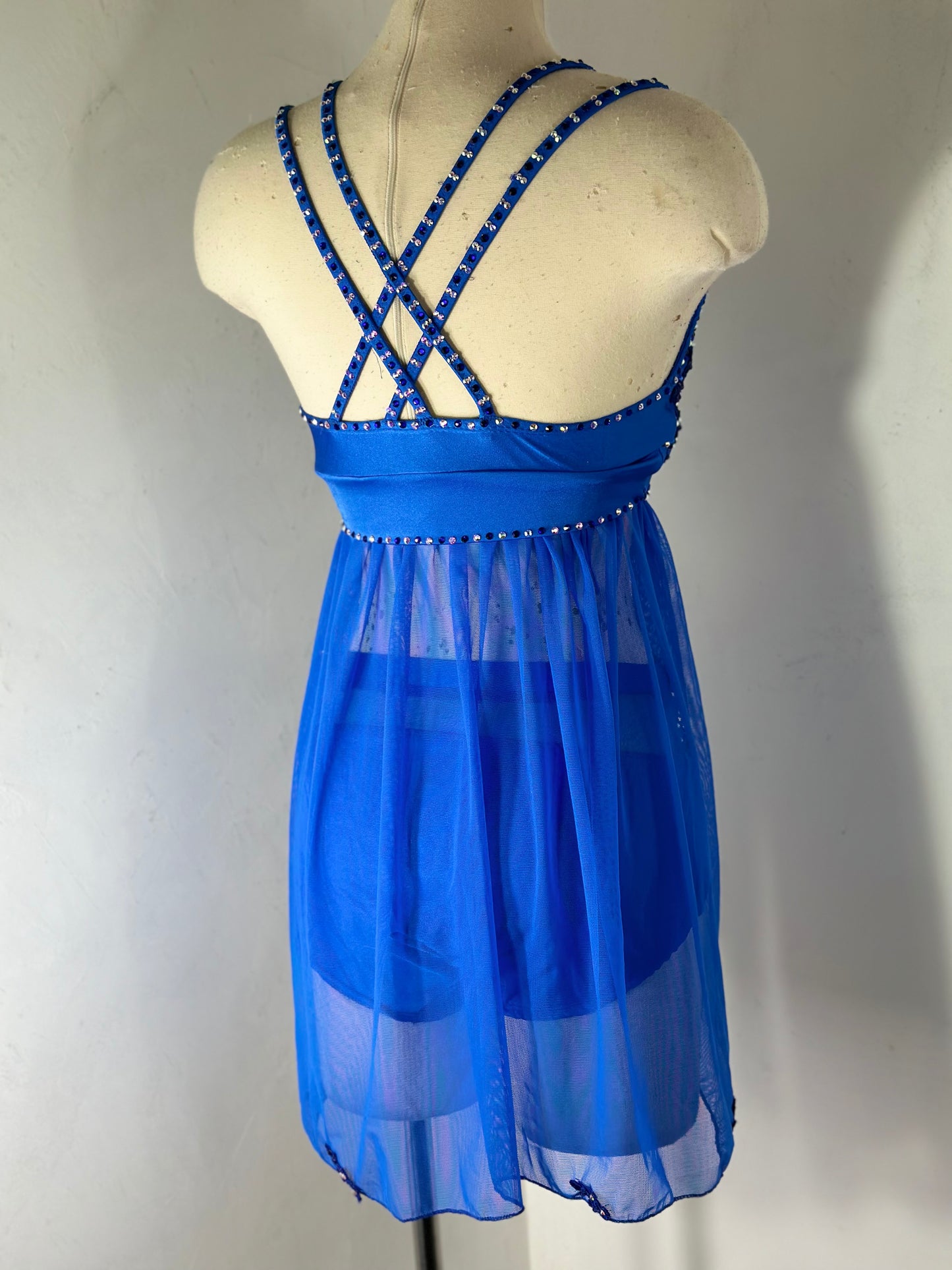 BRIELLE Royal Blue contemporary dance costume