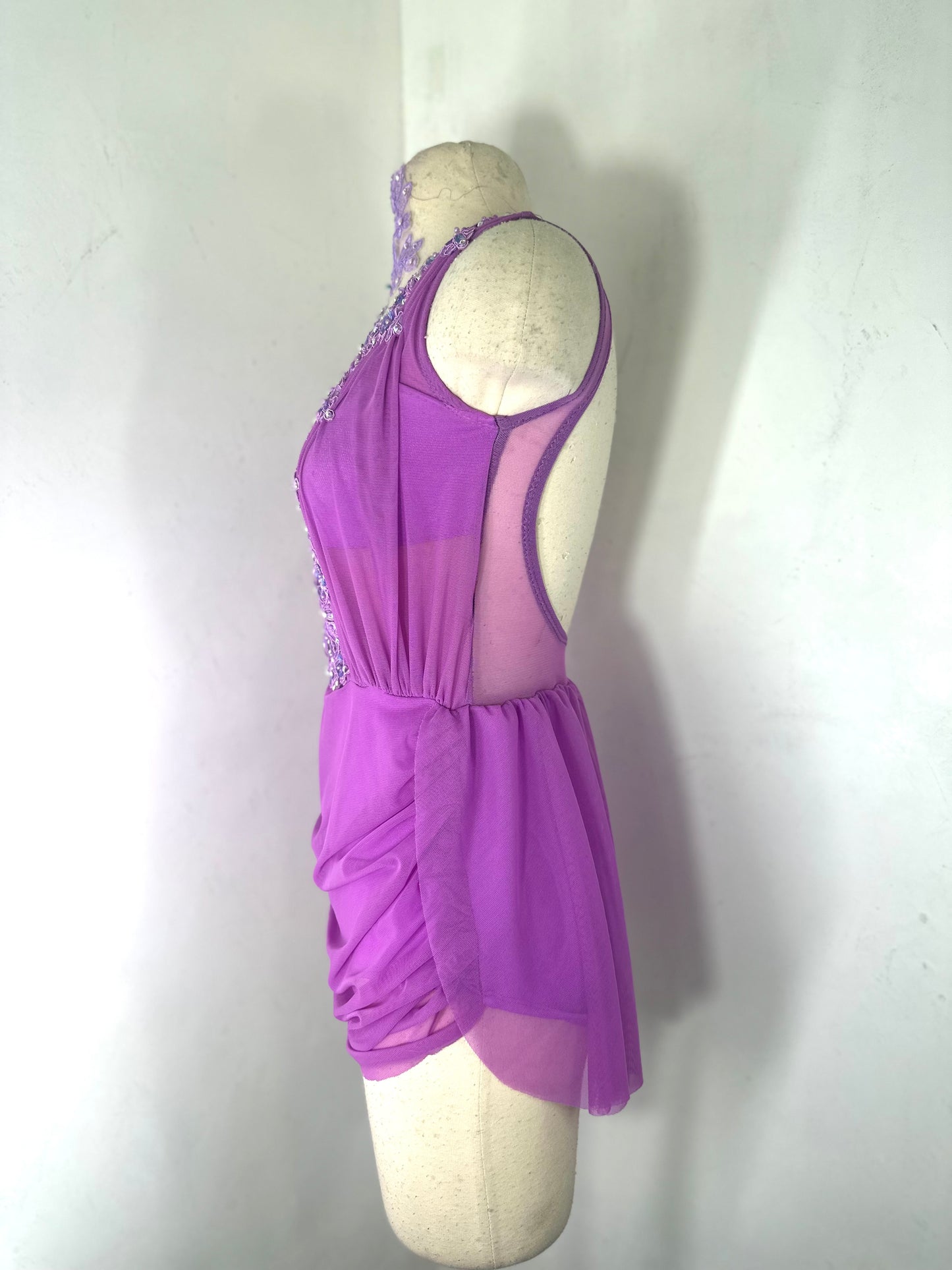 SAGE violet draped lyrical  dance costume