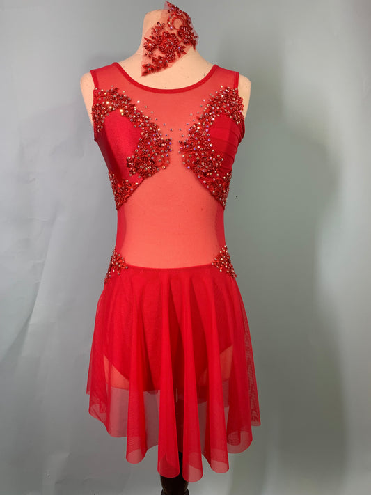 JENNA pleated front dress dance costume