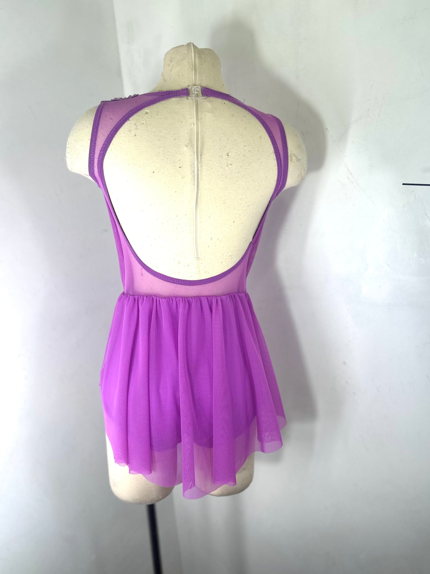 SAGE violet draped lyrical  dance costume