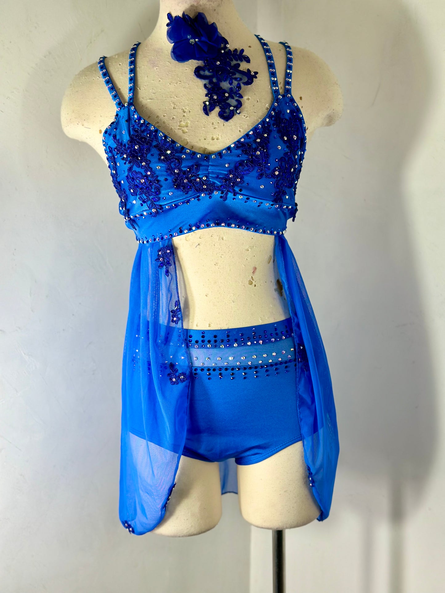 BRIELLE Royal Blue contemporary dance costume