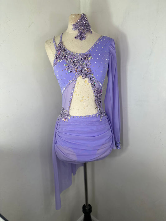 EVELYN Lilac Asymmetrical lyrical dance costume