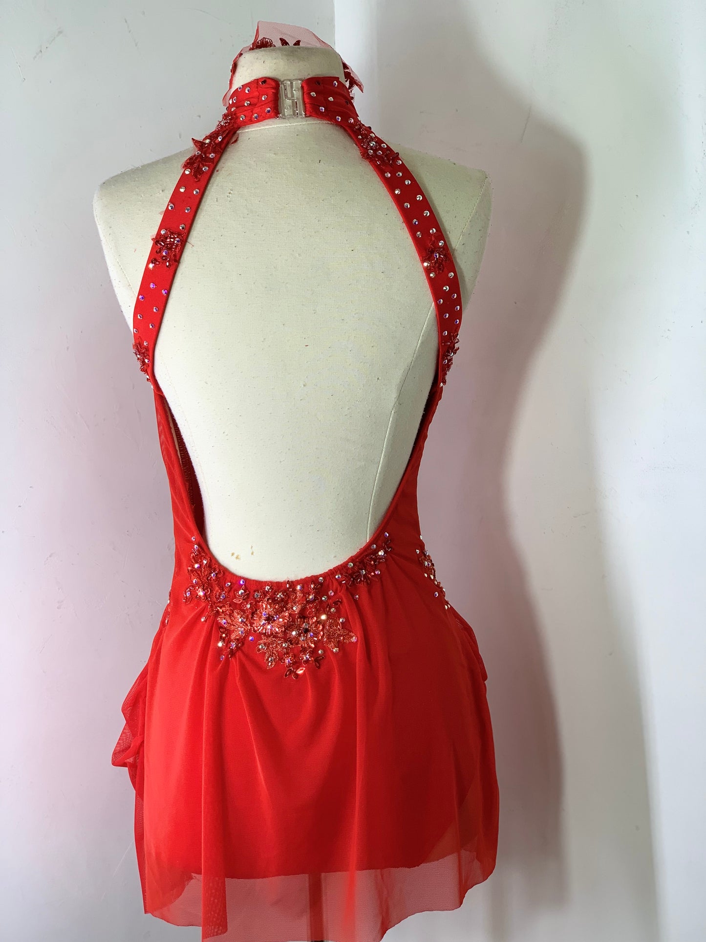 KENNEDY Draped red dance dress