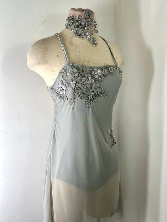 HATTIE Silver grey dance dress