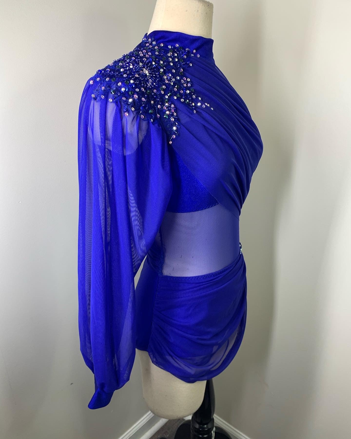 Blue contemporary dance costumes sale